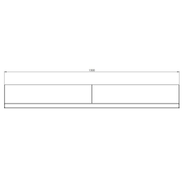 Corten acél támfal egyenes 150 cm (magasság 50 cm)