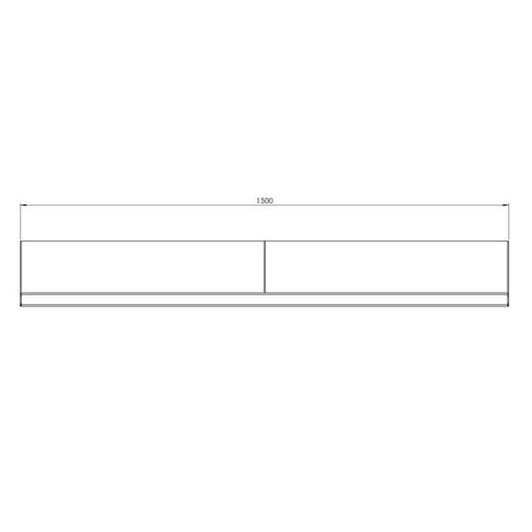 Corten acél támfal egyenes 150 cm (magasság 30 cm)