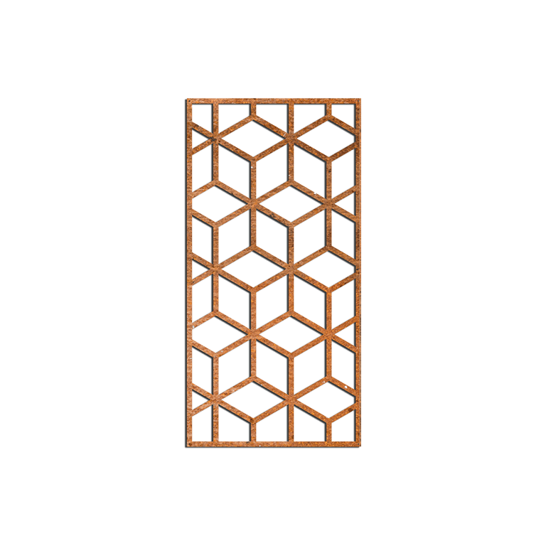 Corten acél fali dekoráció Geometriai formák 2.0