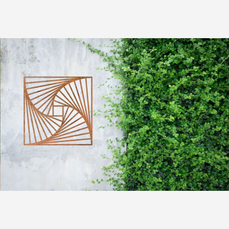Corten acél fali dekoráció Geometriai formák 3.0