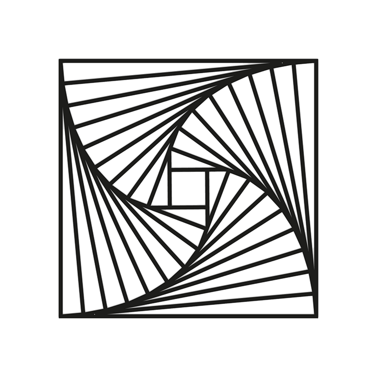 Fém fali dekoráció Geometriai formák 3.0