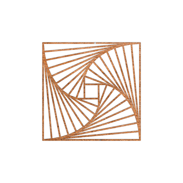 Corten acél fali dekoráció Geometriai formák 3.0
