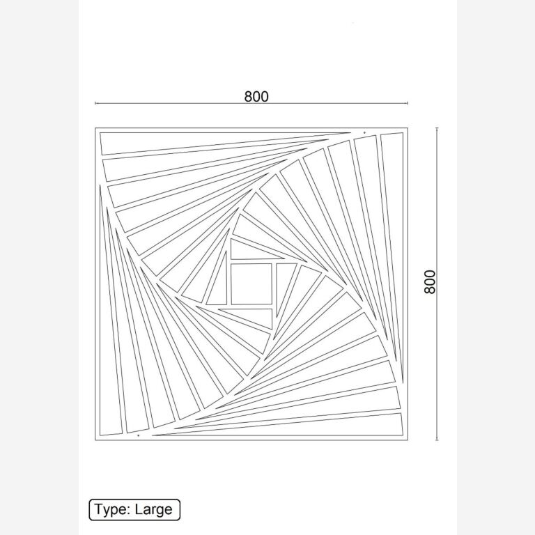 Fém fali dekoráció Geometriai formák 3.0