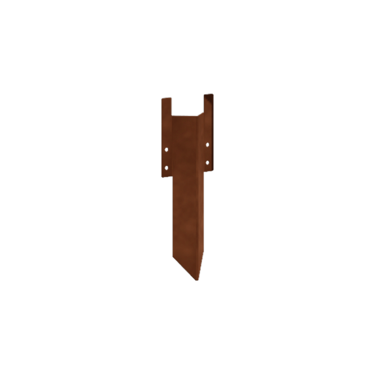 Corten acél földtüske - Szegély magassága 12 / 15 cm