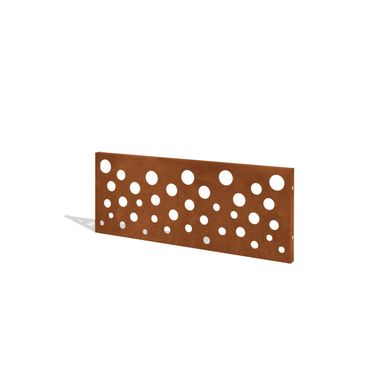 Corten acél kerti kerítés H panelhez B 120 x 47,5 cm