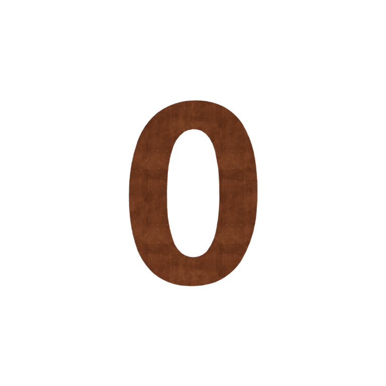 Corten acél házszám 0 - 50 cm