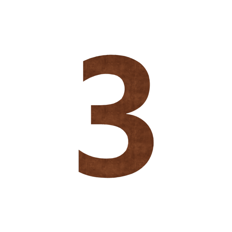 Corten acél házszám 3 - 30 cm