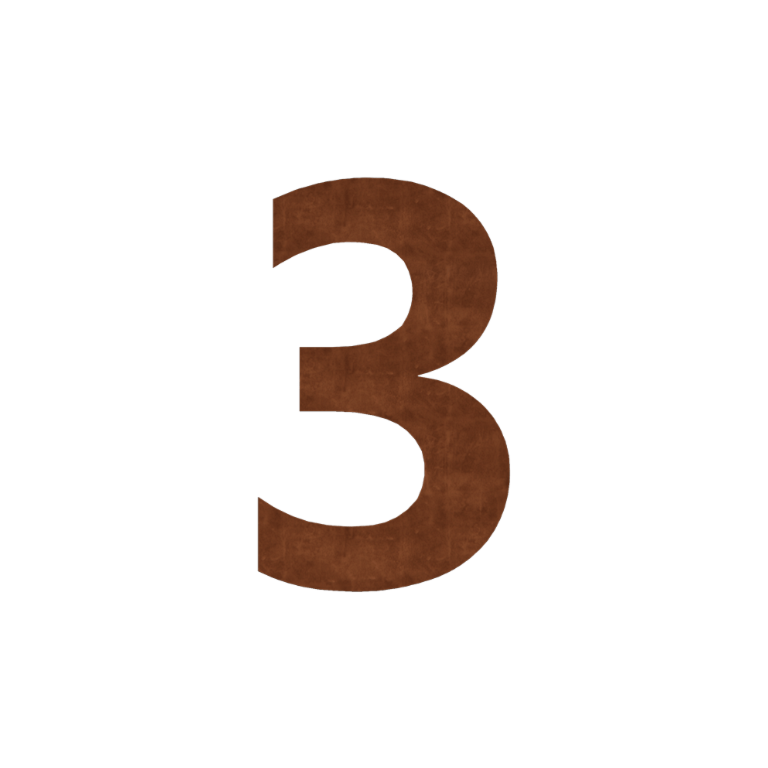 Corten acél házszám 3 - 50 cm