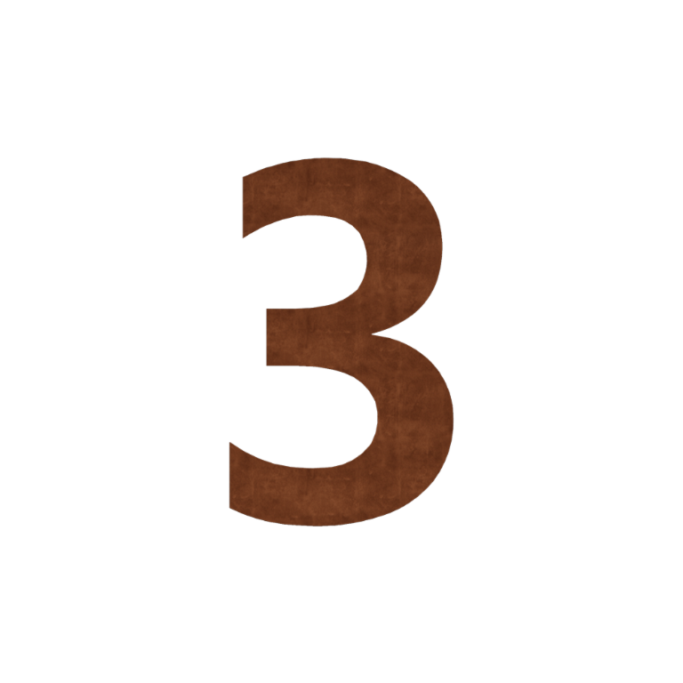 Corten acél házszám 3 - 48,8 x 80 cm