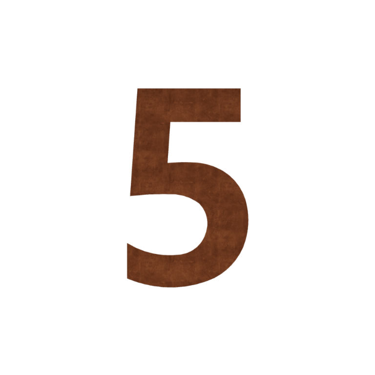 Corten acél házszám 5 - 80 cm