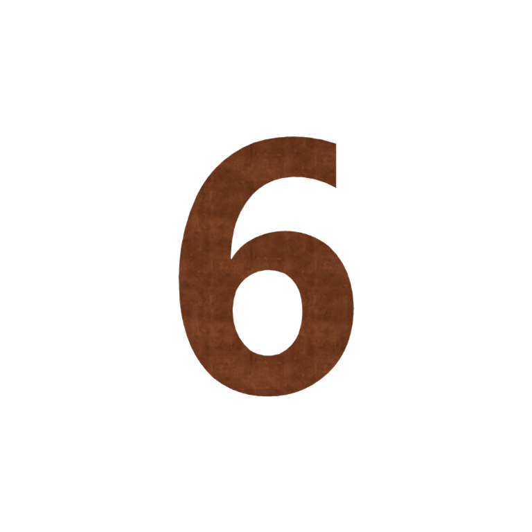 Corten acél házszám 6 - 30 cm