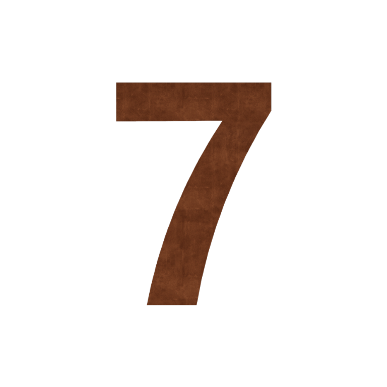 Corten acél házszám 7 - 30 cm