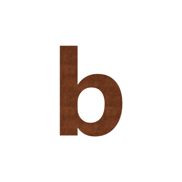 Corten acél házszám b - 71,8 cm