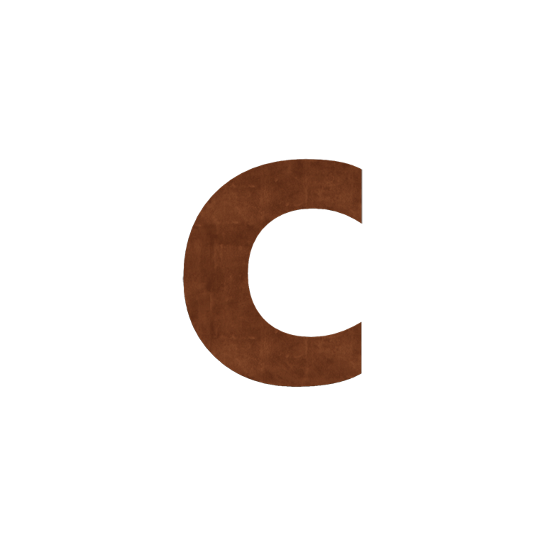 Corten acél házszám c - 10 cm