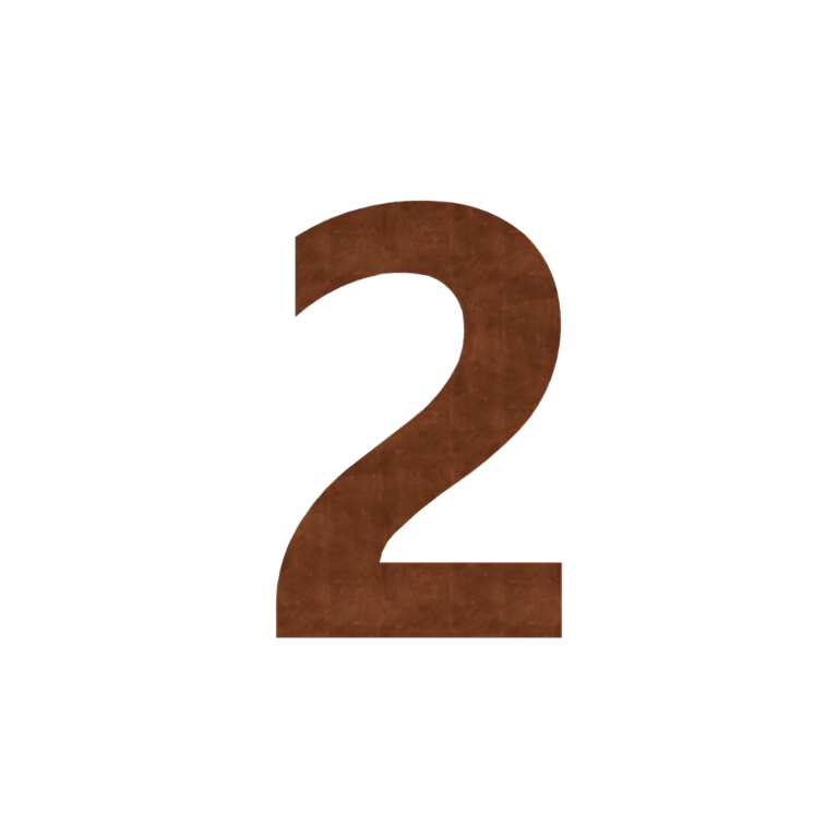 Házszám corten acél (födém) 0 - 15 cm 2 - 15 cm