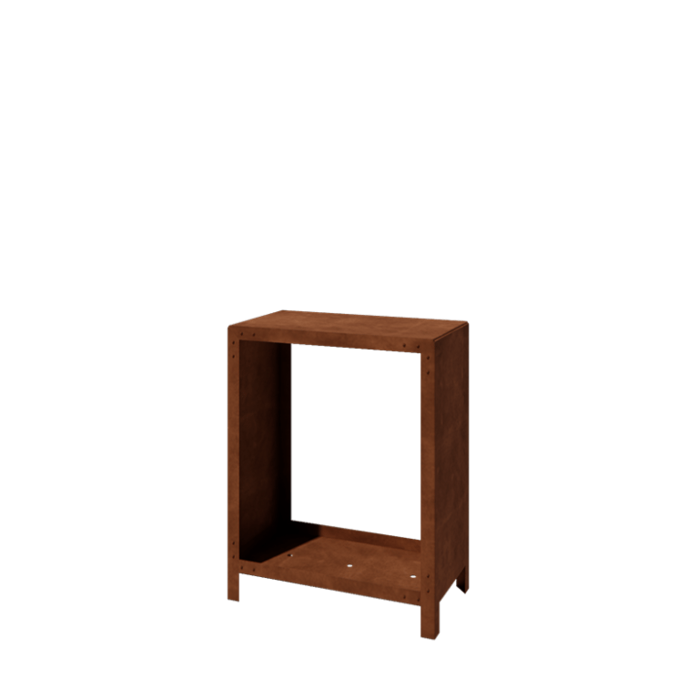 Corten acél fatároló - Indiana - 80 x 40 x 100 cm