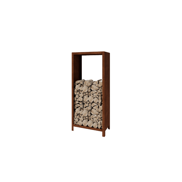 Corten acél fatároló - Indiana - 80 x 40 x 180 cm