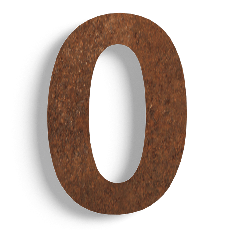 Corten acél házszám 0 - 50 cm