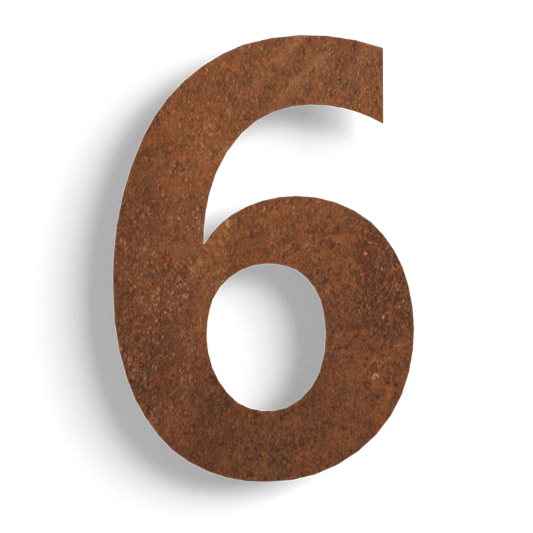 Corten acél házszám 6 - 30 cm