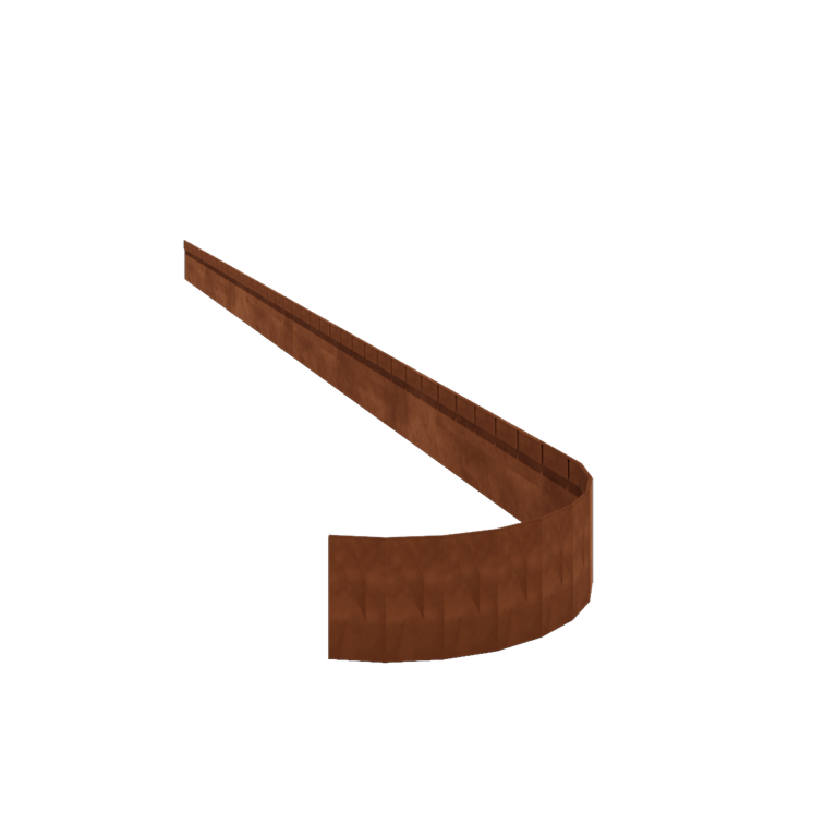 Corten acél ágyásszegély - Zúzott FLEX - Magasság 13 cm - 150 cm