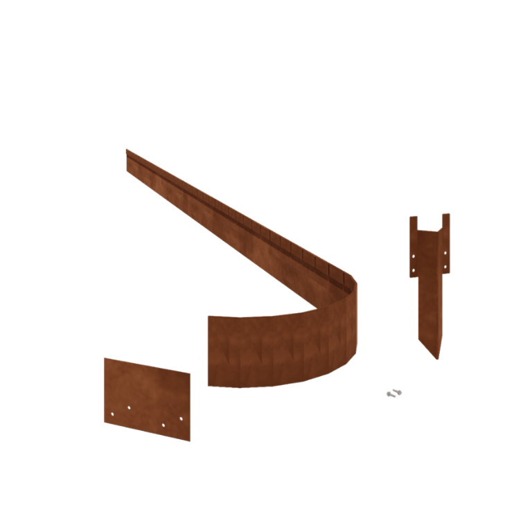 Corten acél szegély zúzott FLEX 13 cm teljes készlet 15 méterenként