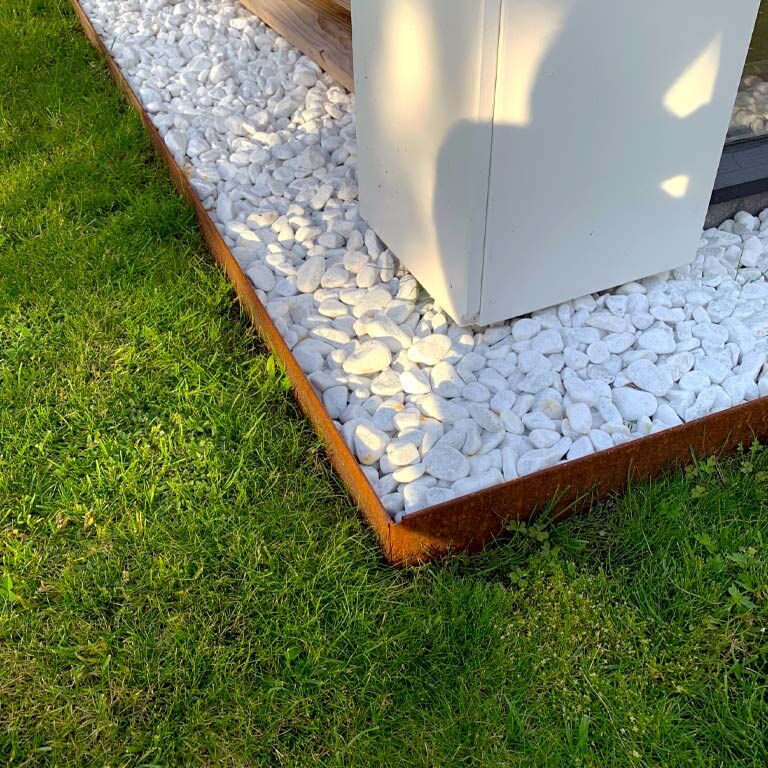 Corten acél szegély zúzott 13 cm (hossza 150 cm)