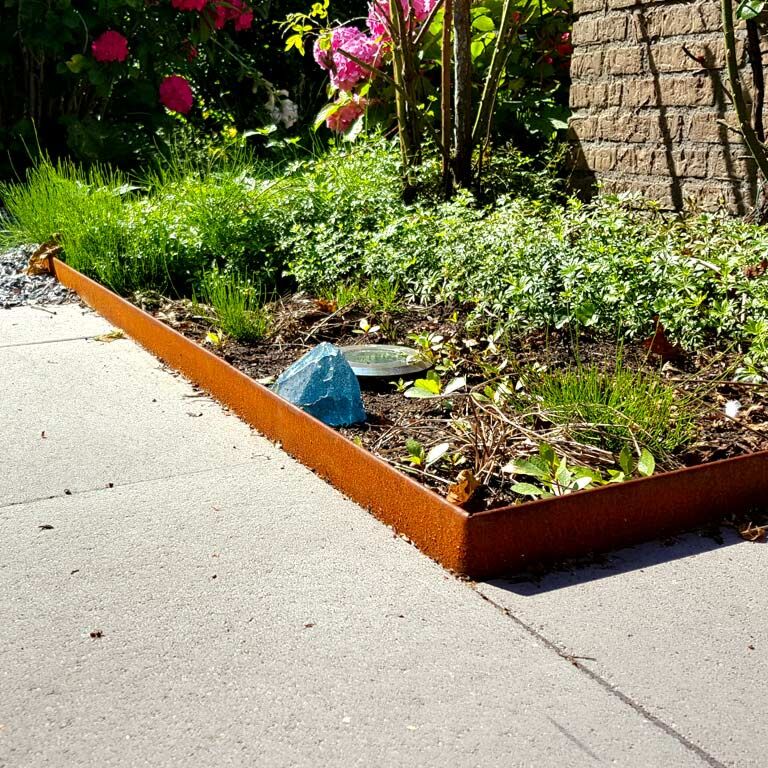 Corten acél szegély zúzott 23 cm (hossza 150 cm)
