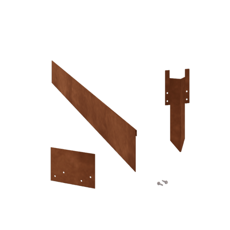 Corten acél szegély zúzott 13 cm teljes készlet 15 méterenként