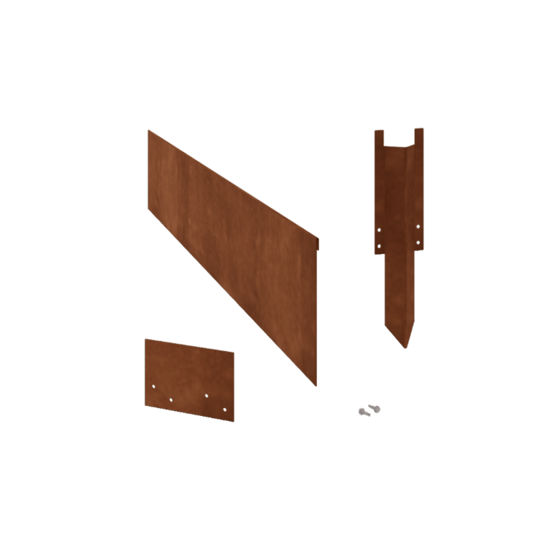 Corten acél ágyásszegély - Zúzott - Magasság 23 cm - Teljes készlet 24 méter