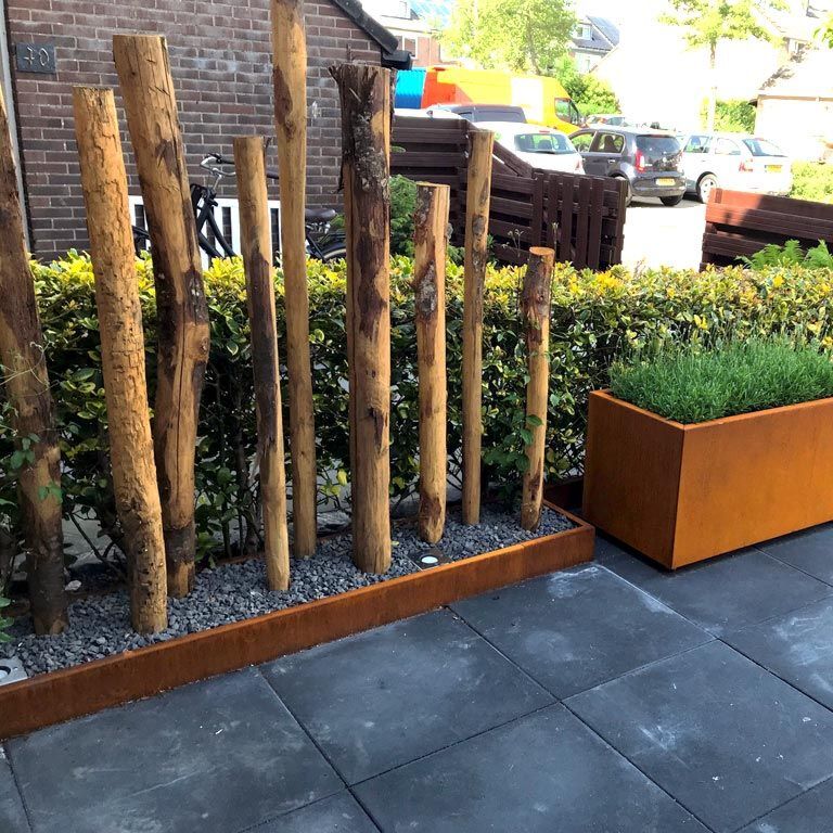 Corten acél szegély vastag 22 cm (hossza 150 cm)
