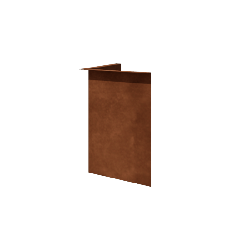 Corten acél szegély vastag 45 cm belső sarok