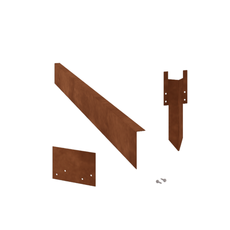 Corten acél ágyásszegély - Rögzített - Magasság 12 cm - Teljes készlet 15 méter