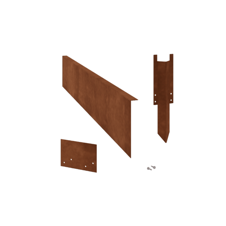 Corten acél szegély vastag 22 cm-es teljes készlet 24 méterenként