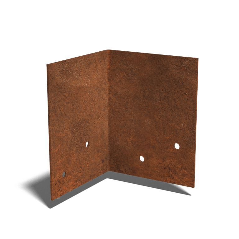 Csatlakozólemez corten acél 90º-os réteg 12 - 15 cm
