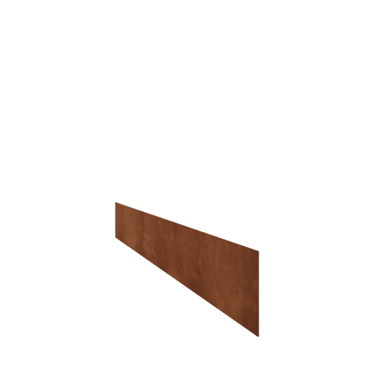 Corten acél ágyásszegély - Egyenes - Magasság 15 cm - 150 cm