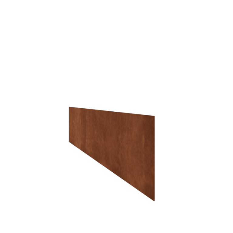 Corten acél ágyásszegély - Egyenes - Magasság 25 cm - 150 cm