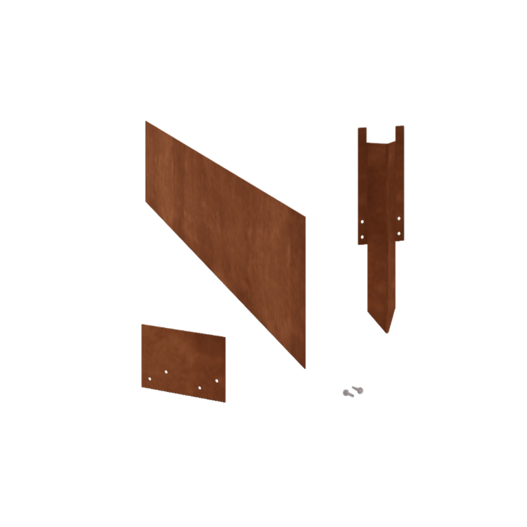 Corten acél ágyásszegély - Egyenes - Magasság 25 cm - Teljes készlet 24 méter