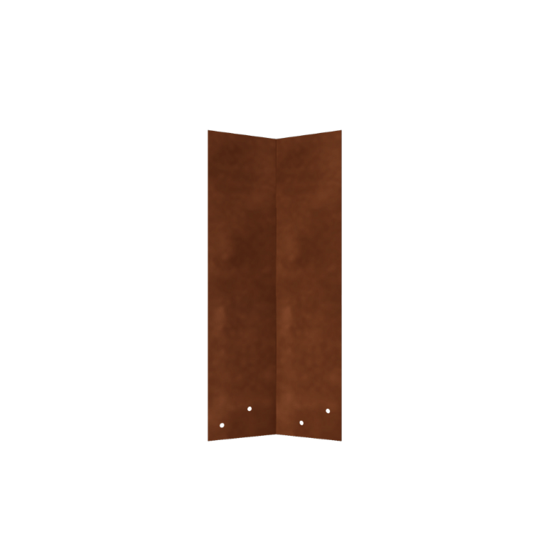 Corten acél összekötőlemez - 45° - Szegély magassága 45 cm