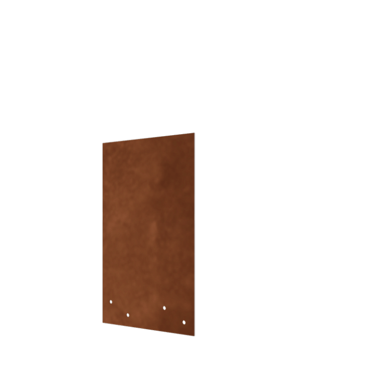 Corten acél összekötőlemez - Egyenes - Szegély magassága 34 / 37,5 cm
