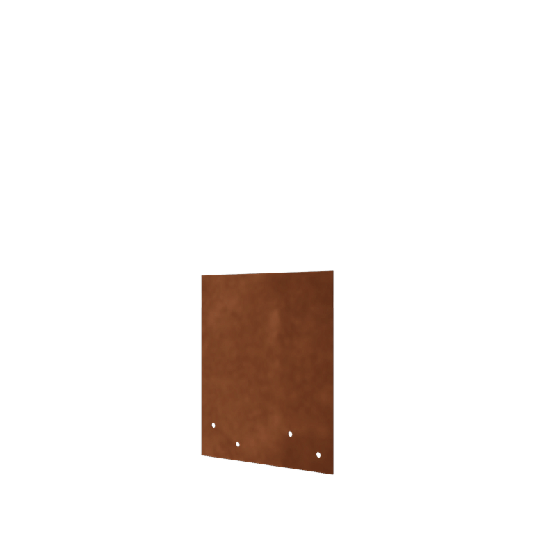 Corten acél összekötőlemez - Egyenes - Szegély magassága 22 / 25 cm