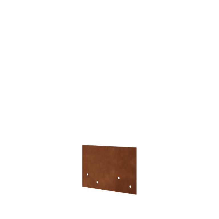 Corten acél összekötőlemez - Egyenes - Szegély magassága 12 / 15 cm