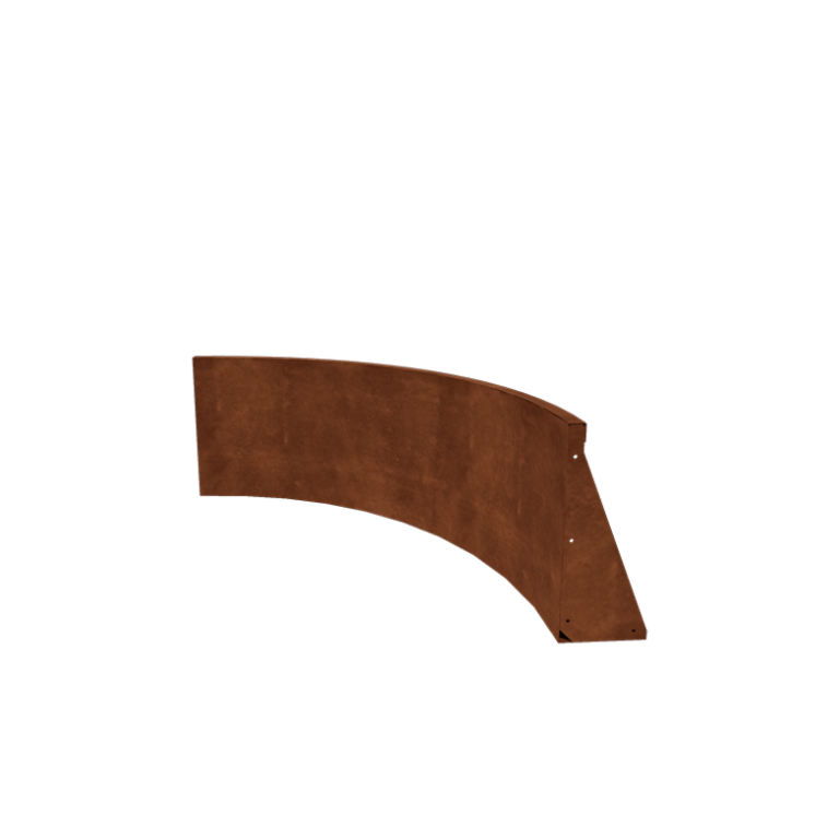 Corten acél támfal - Belső ív - 100 x 100 x 50 cm
