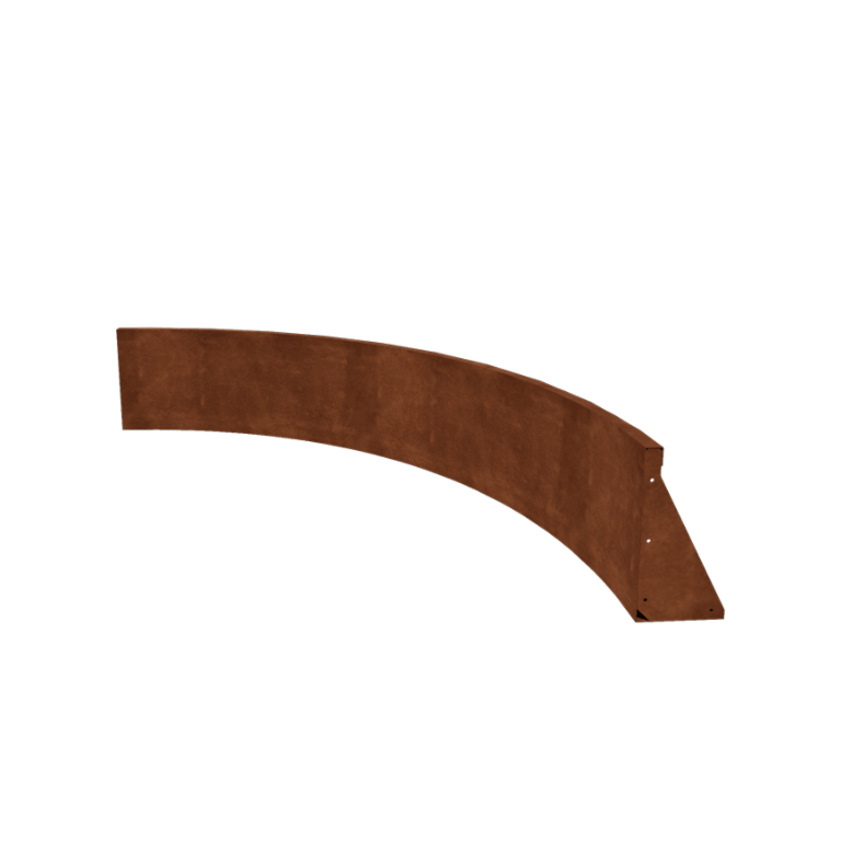 Corten acél támfal - Belső ív - 150 x 150 x 40 cm