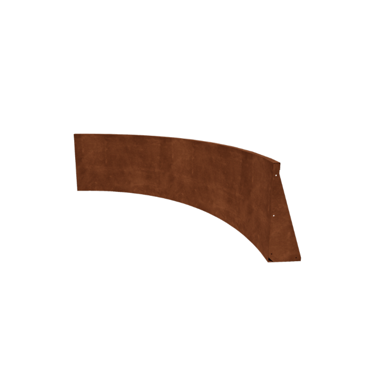 Corten acél támfal - Belső ív - 150 x 150 x 60 cm