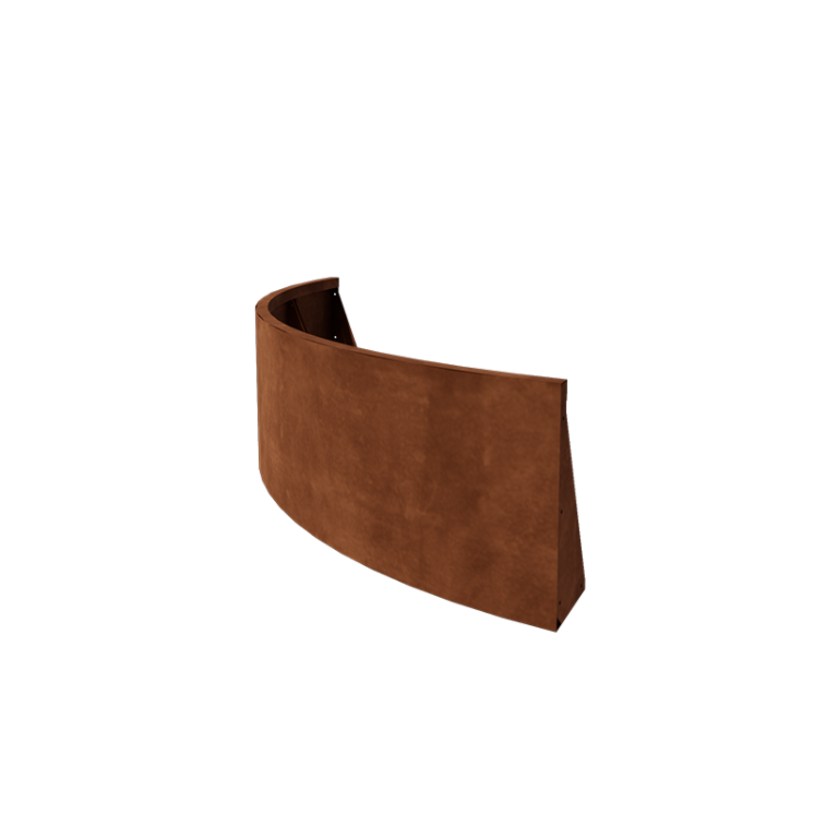 Corten acél támfal külső kanyar 150 x 150 cm (magasság 50 cm)
