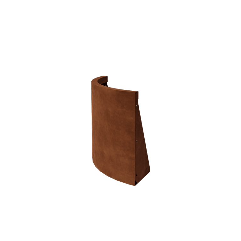 Corten acél támfal külső kanyar 50 x 50 cm (magasság 50 cm)