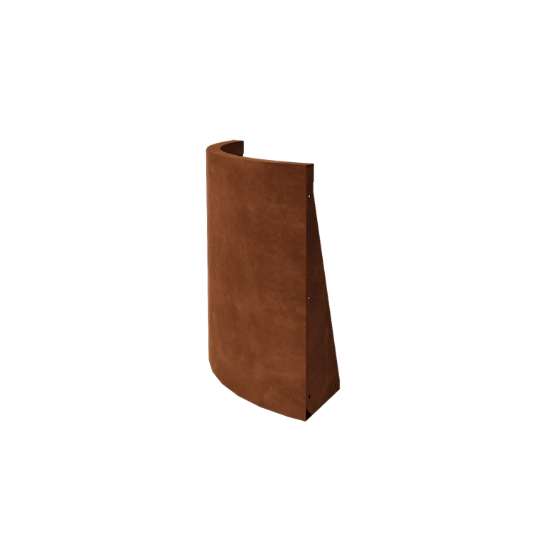 Corten acél támfal - Külső ív - 50 x 50 x 60 cm