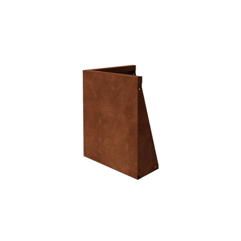 Corten acél támfal - Külső sarok - 50 x 50 x 60 cm