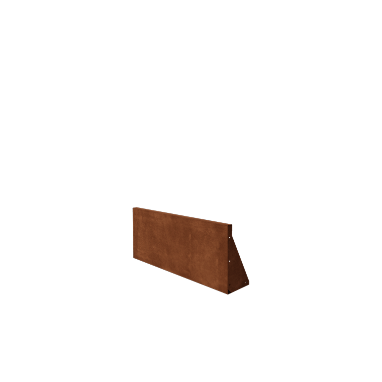 Corten acél támfal egyenes 100 cm (magasság 40 cm)
