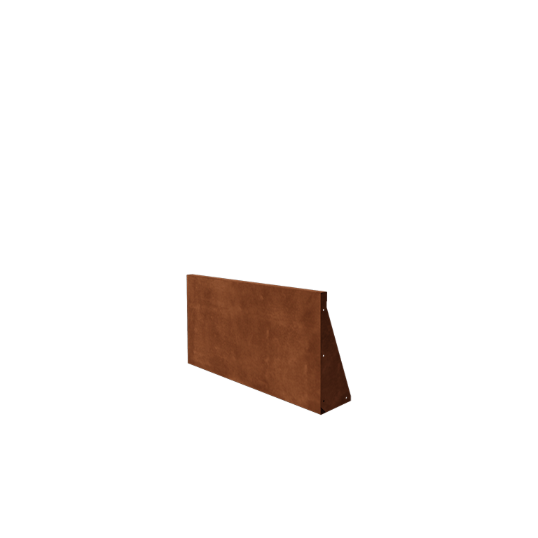 Corten acél támfal - Egyenes - 100 x 50 cm